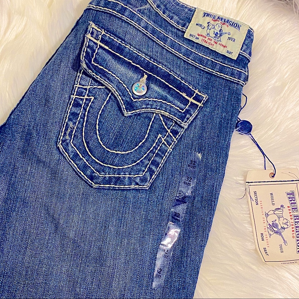 🆕 Vintage TRUE RELIGION ✖️SWAROVSKI CRYSTAL Jeans